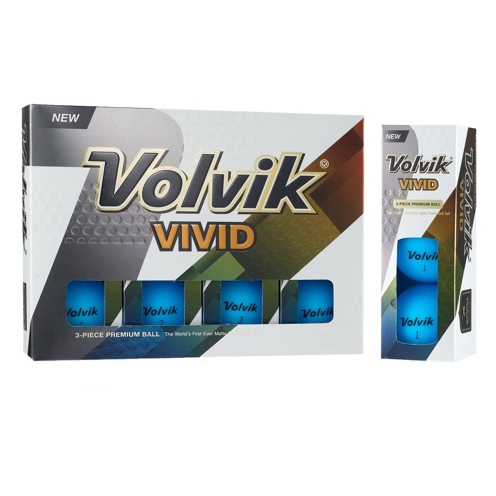 Volvik Vivid 3 Pc Golf Balls - Matte Orange