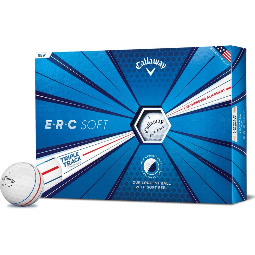 Callaway Golf ERC Soft Triple Track Golf Balls - White-12pk